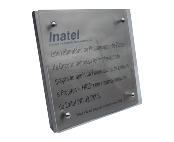 placa inaugural, placa comemorativa, placa metal