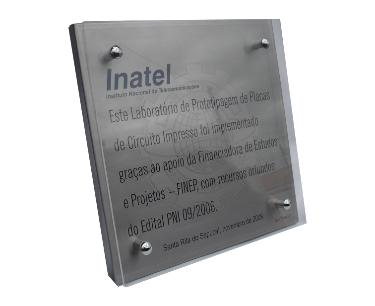 placa inaugural, placa comemorativa, placa metal