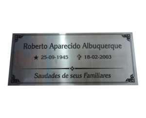 Placa de túmulo sem foto e 1 nome – M03