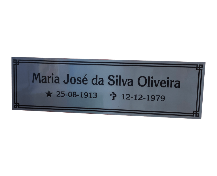 Placa de túmulo, placa lápide, placa cemitério