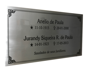 Placa de túmulo sem foto e 2 nomes – M05