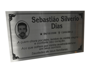 Placa de túmulo com foto e 1 nome – M04