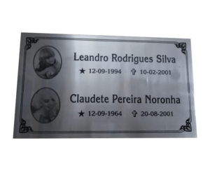 Placa de túmulo com foto e 2 nomes – M06