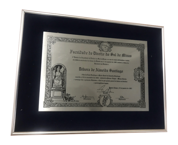 placa de diploma ou certificado, r[eplica